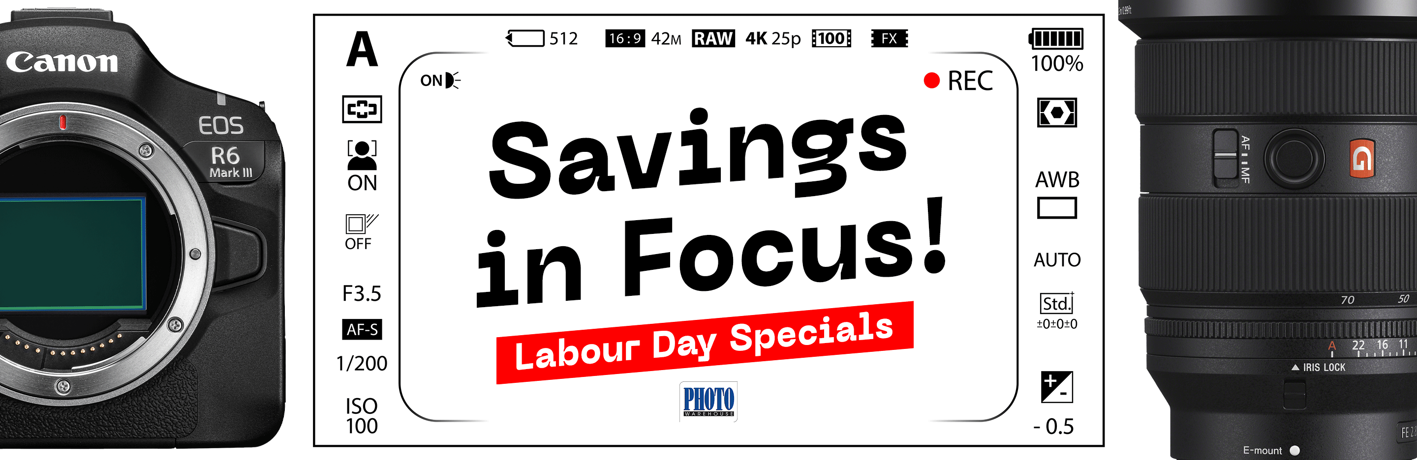Banner for Savings in Focus! Labour Day Specials