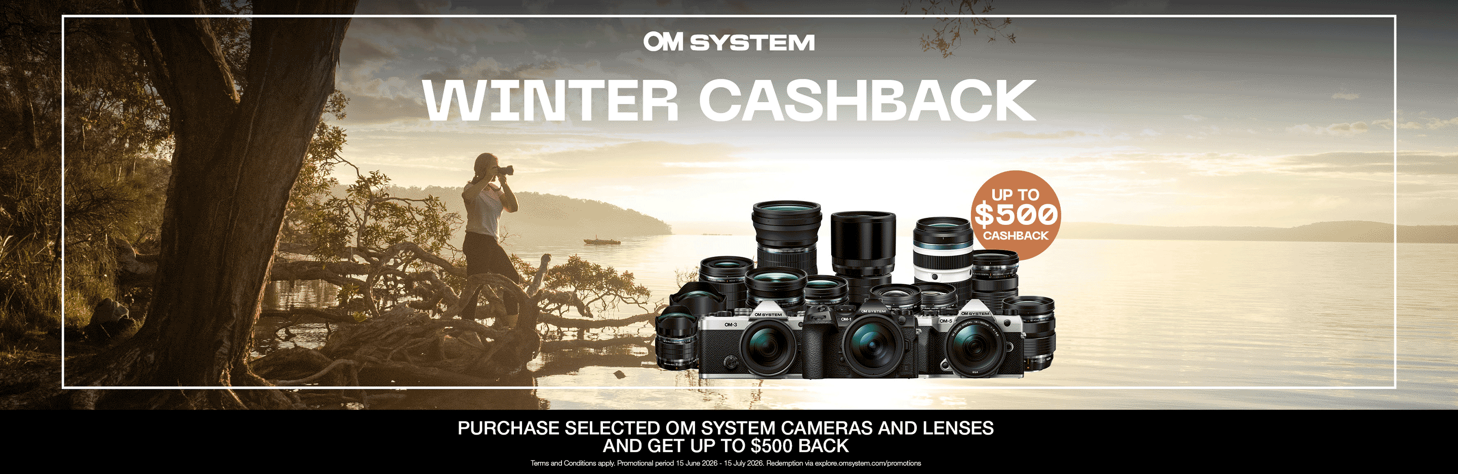 Banner for OM SYSTEM Winter Cashback