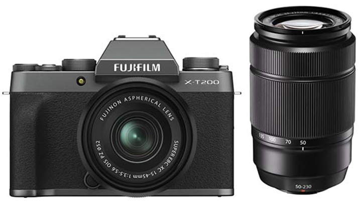 Fujifilm X-T200 Camera15-45mm  &amp;  50-230mm - Various colours available