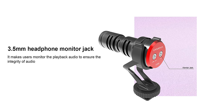 1018140_A.jpg - CKMOVA VCM5 Video Mic w Headphone Jack - Image 1