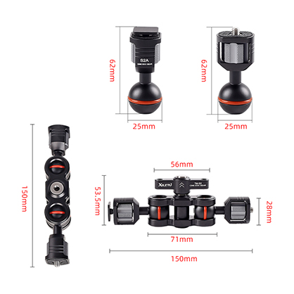 1019160_B.jpg - XILETU TM-S2 Magic Arm with Cold Shoe Mount - Image 2