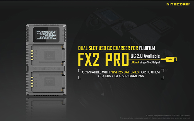Best image for Nitecore FX2 Pro Charger Fuji NP-T125