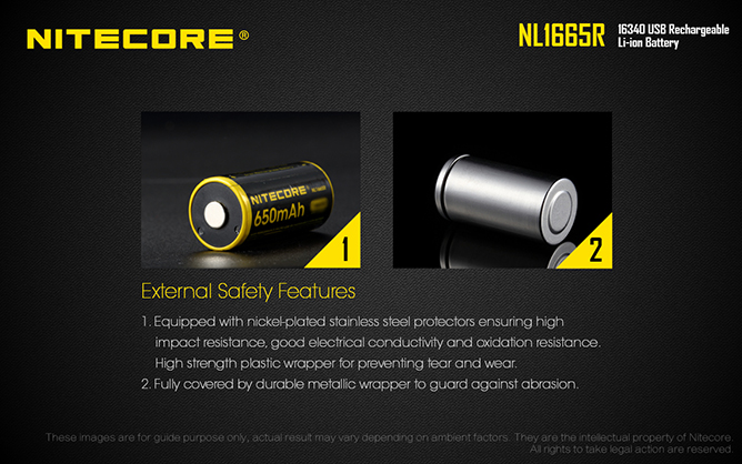 1019880_C.jpg - Nitecore NL1665R 650mAh Micro-USB rechargeable 16340 Li-ion Battery