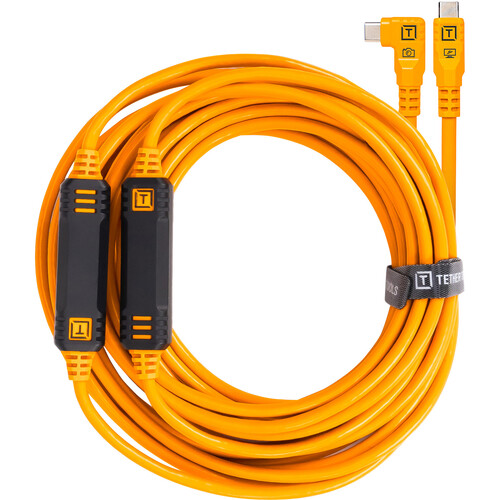 Best image for Tether Tools Pro USB-C Straight to Right-Angled Cable 9.4 Metre Orange