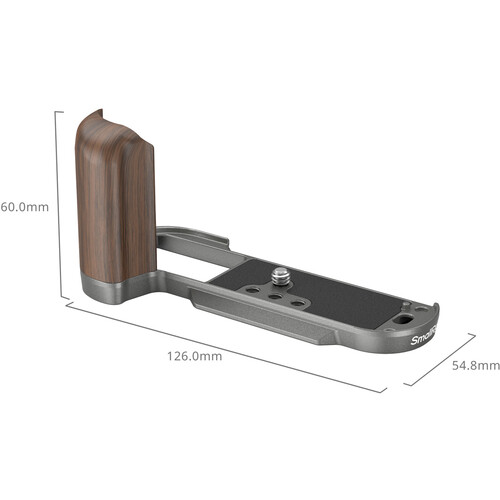 1023240_A.jpg - SmallRig Wooden L-Shape Grip for FUJIFILM X-T50 (Charcoal Silver) 4736 - Image 1