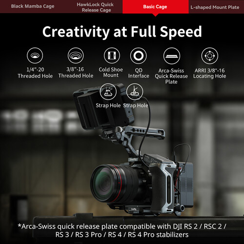 1023900_D.jpg - SmallRig HawkLock Quick Release Cage Kit for Canon EOS R5 Mark II 5029 - Image 4