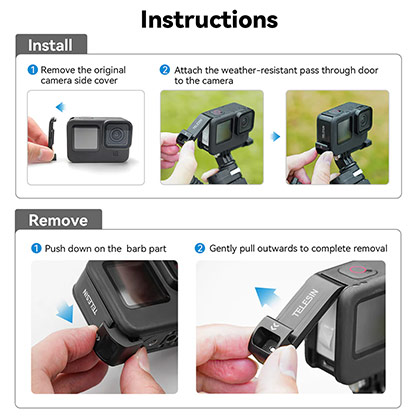 1024200_D.jpg - Telesin Plastic Side Door for GoPro Hero 12/11/10/9 - Image 4