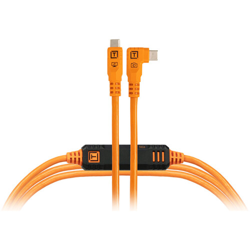 1024440.jpg - Tether Tools TetherPro Optima USB-C Cable 4.6m Non-Reflective Orange Right-Angle - Thumbnail