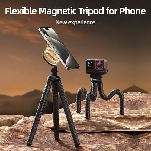 1025440_C.jpg - Telesin Flexible Octopus Tripod and Magnetic Mount for Phones and Action Cameras - Image 3