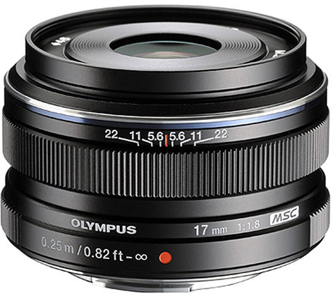 Olympus 17mm f1.8 Metal Lens Black