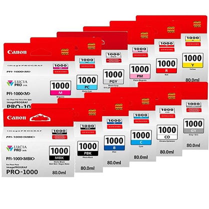 Canon PFI-1000 ink set - Best Available Image