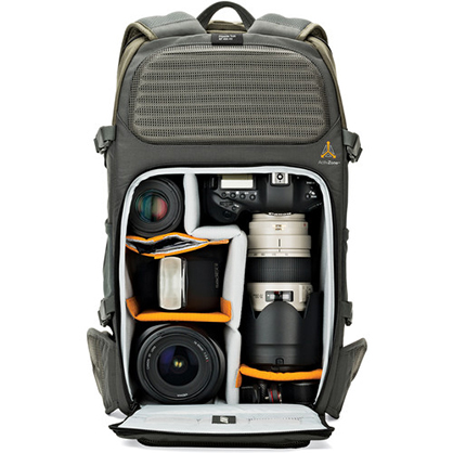 1018311_B.jpg - Lowepro Flipside Trek BP 450 AW Backpack (Gray/Dark Green) - Image 2