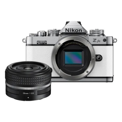 Nikon Z fc White Mirrorless Digital Camera with 28mm Lens