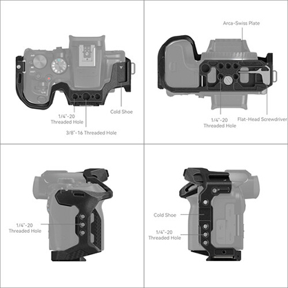1019921_B.jpg - SmallRig Black Mamba Camera Cage for Canon EOS R10 4004 - Image 2
