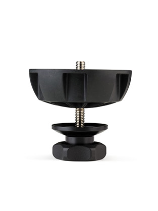 1020281_A.jpg - Benro BL100S 100mm Half Ball Adapter with Short Tie Down Handle Fits 100mm Bowl - Image 1