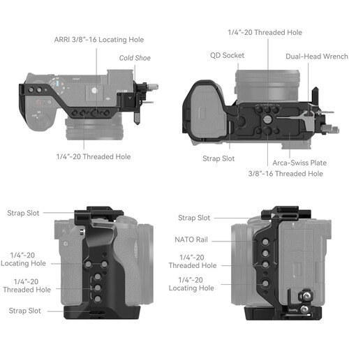 1021731_B.jpg - SmallRig Full Camera Cage Kit for Sony a6700 4336 - Image 2