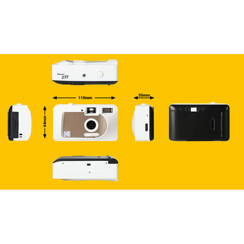 1022421_A.jpg - Kodak S-88 Motorized Film Camera (Linen White) - Image 1