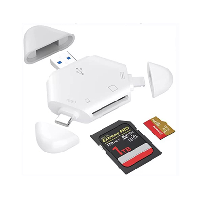 Camera Armour Triangle 3-in-1 SD+Micro SD Card Reader USB/USB-C/Lightning Port - Best Available Image