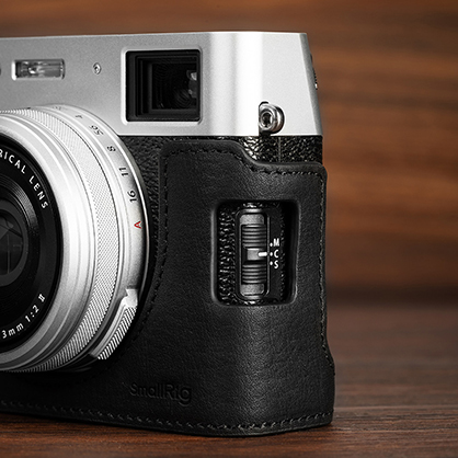 1023071_A.jpg - SmallRig Leather Half Case Kit for FUJIFILM X100VI (Black) 4700 - Image 1