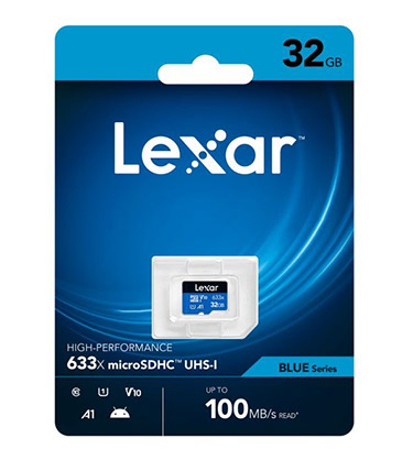 Lexar 32GB Blue Series microSDHC Memory Card C10 U1 V10 A1 UHS-1 - Best Available Image