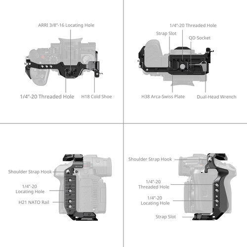 1024541_B.jpg - SmallRig HawkLock Quick Release Cage for Panasonic Lumix GH7/GH6 4824 - Image 2