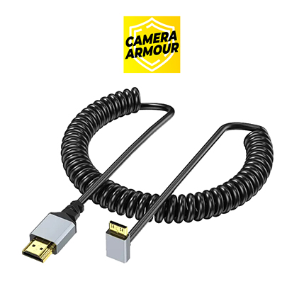 Camera Armour Coiled Down Mini-HDMI to HDMI Cable - Best Available Image