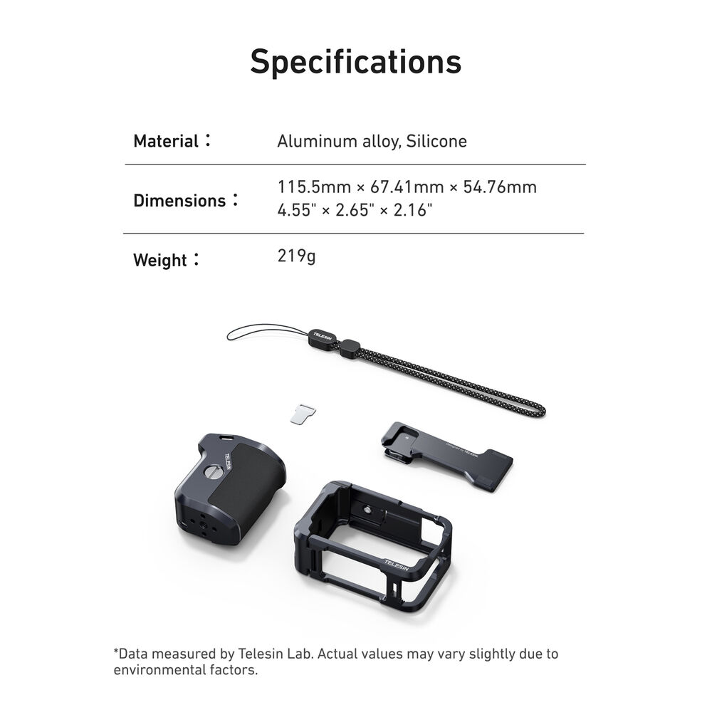 1026121_E.jpg - Telesin Aluminium Street Shot Set for DJI Osmo Action 6 - Image 5