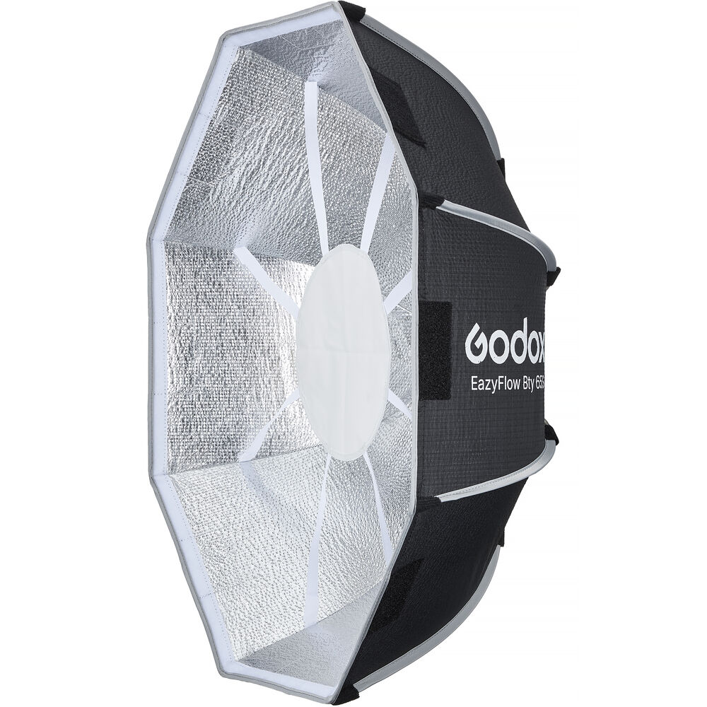 1026981_A.jpg - Godox EazyFlow Bty 65S Collapsible Beauty Dish (Black/Silver, 65cm) - Image 1