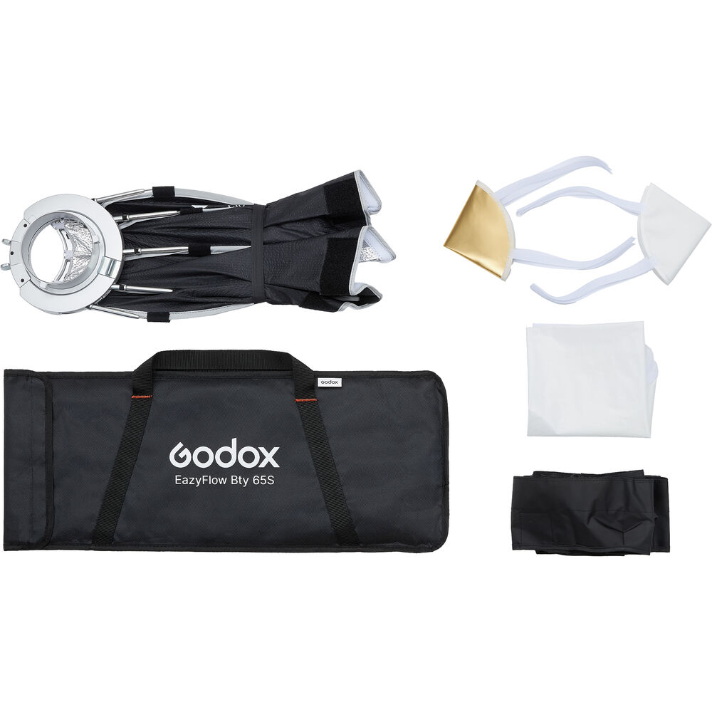 1026981_E.jpg - Godox EazyFlow Bty 65S Collapsible Beauty Dish (Black/Silver, 65cm) - Image 5