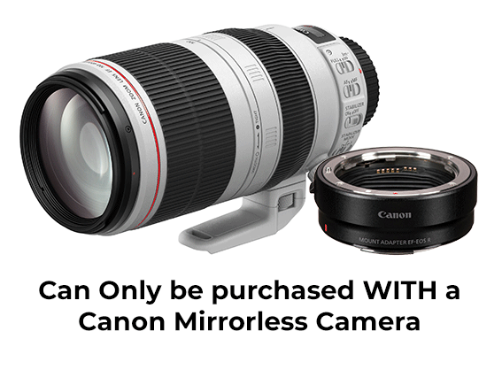 Canon EF 100-400mm f/4.5-5.6L ISII USM + EF-RF Adapter bundle - Best Available Image