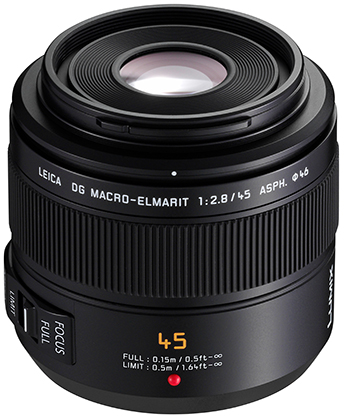 Panasonic  Leica DG MACRO-ELMARIT 45mm f2.8 Aspherical lens