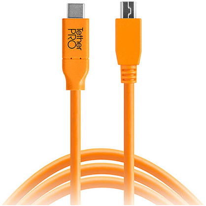 Best image for Tether Pro USB-C to 2.0 Mini-B 8-pin 15 feet (4.6m) ORG
