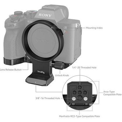 1021132_D.jpg - SmallRig Rotatable Horizontal-to-Vertical Mount Plate Kit for Sony a7R IV, a7R V