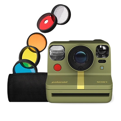 Polaroid Now+ Generation 2 i-Type Instant Camera + 5 lens filters Forest Green