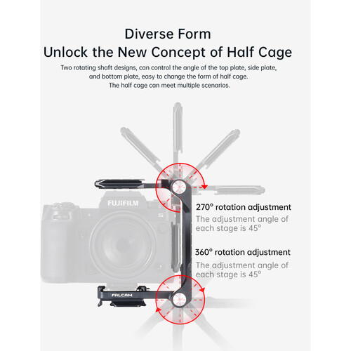 1022242_A.jpg - Ulanzi Falcam Quick Release Foldable Half Cage Kit for Select Cameras - Image 1