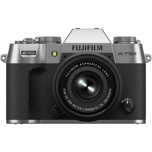 FUJIFILM X-T50 Mirrorless Camera with 15-45mm f/3.5-5.6 Lens (Silver) - Best Available Image
