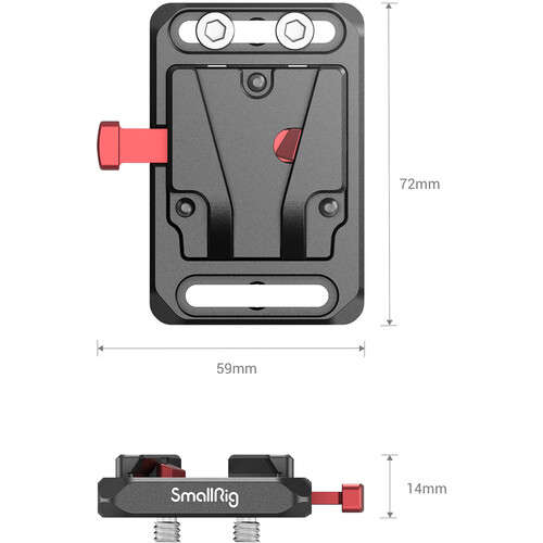 1023242_A.jpg - SmallRig Mini V-Lock Battery Plate 2987 - Image 1