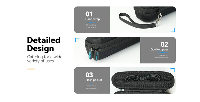 1024182_E.jpg - Telesin Portable Storage Bag DJI Osmo Pocket 3 / Pocket 4 - Image 5