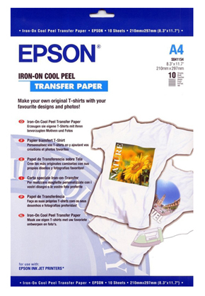 Epson Iron On Cool Peel Transfer Paper A4 (10) - Best Available Image