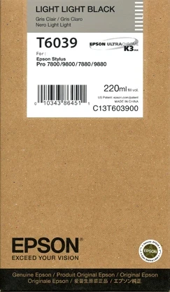 Epson 7800/9800 K3 Ultra-Chrome Pigment Ink Light Light Black (220ml) - Best Available Image