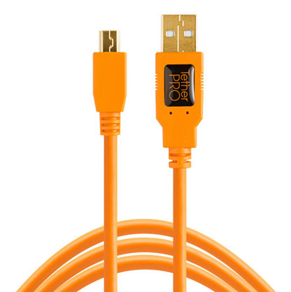 TetherPro USB 2.0 A Male to Mini-B 5 Pin-15Ft (4.6m) Gold Plated