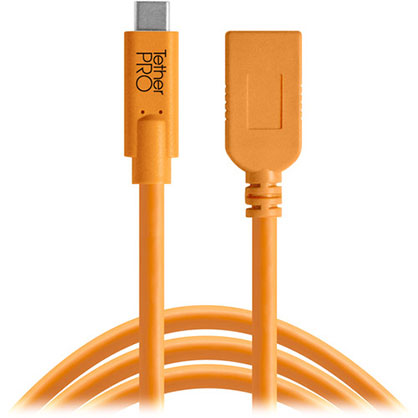 Best image for Tether Pro USB-C to USB Female Adapter (extender) 15 feet (4.6m) ORG