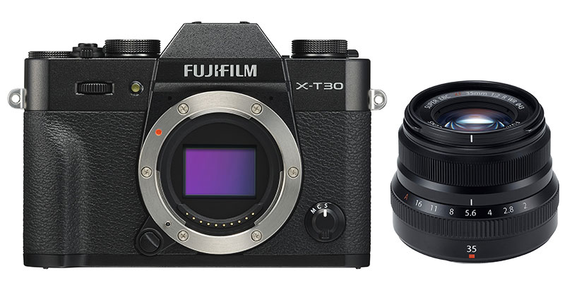 FUJIFILM X-T30 + 35mm f/2 Lens Kit (Blac