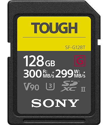 Sony 128GB SF-G Tough SD UHS-II SDXC V90 Memory Card - Best Available Image