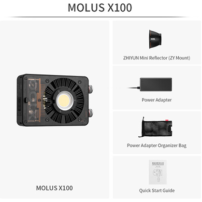 1021213_E.jpg - ZHIYUN MOLUS X100 Bi-Colour Pocket COB Monolight Single