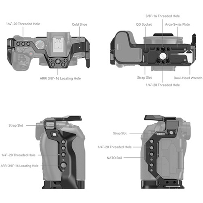 1021333_A.jpg - SmallRig Camera Cage for Canon EOS R8 4212 - Image 1