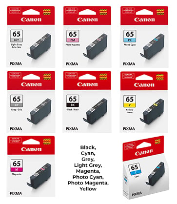 Best image for Canon CLI-65 Eight Color Ink Tank Set for Prxma Pro-200 Printer