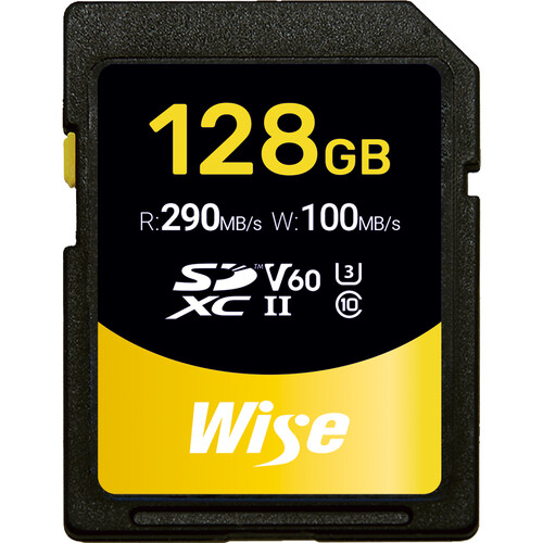 Wise 128GB SD-S UHS-II SDXC V60 Memory Card - Best Available Image