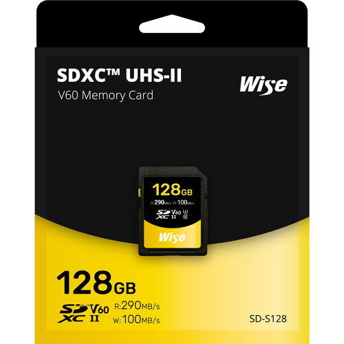 1022403_A.jpg - Wise 128GB SD-S UHS-II SDXC V60 Memory Card - Image 1