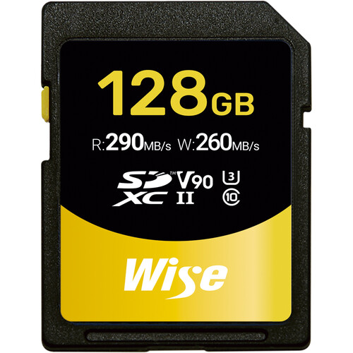 Wise 128GB SD-N UHS-II SDXC V90 Memory Card - Best Available Image